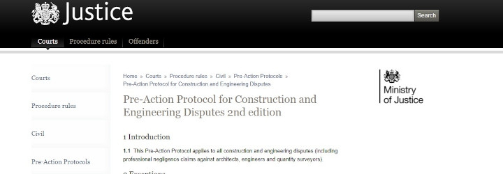 Pre-Action Protocol for Construction and Engineering Disputes