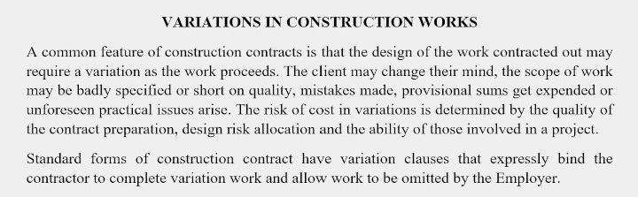 Variation claims